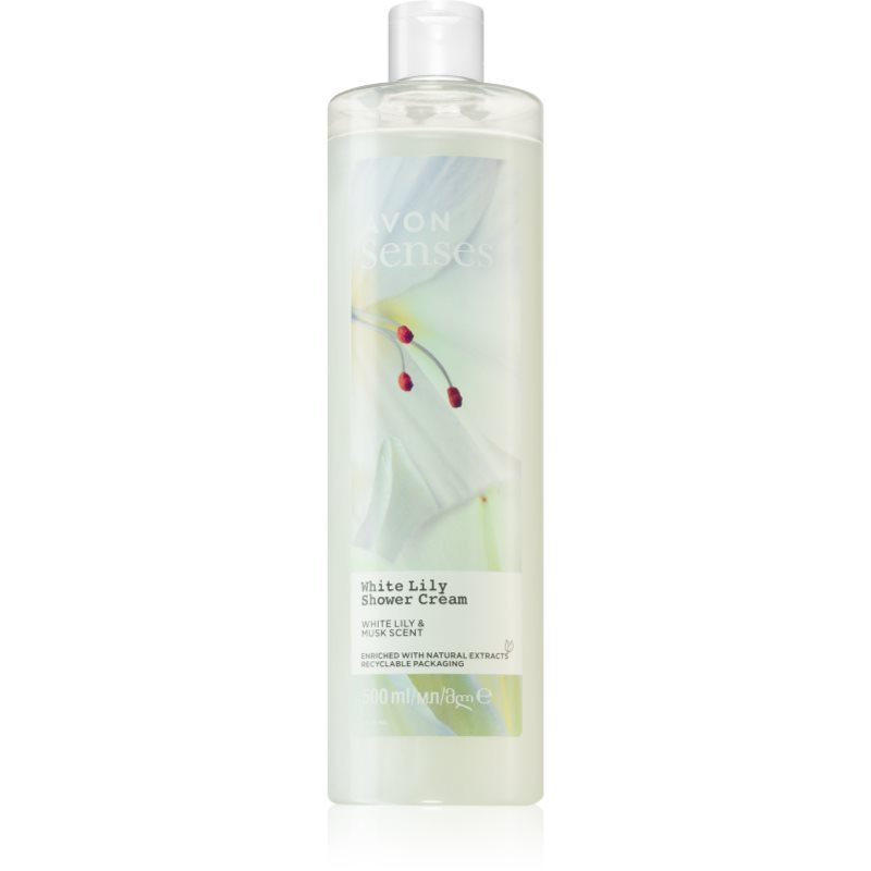Avon Senses White Lily & Musk енергизиращ душ крем 500 мл.