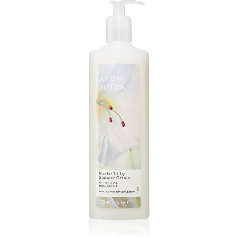 Avon Senses White Lily & Musk енергизиращ душ крем 720 мл.