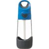 B.Box Bottle with Straw шише със сламка Blue Gray 450 мл.