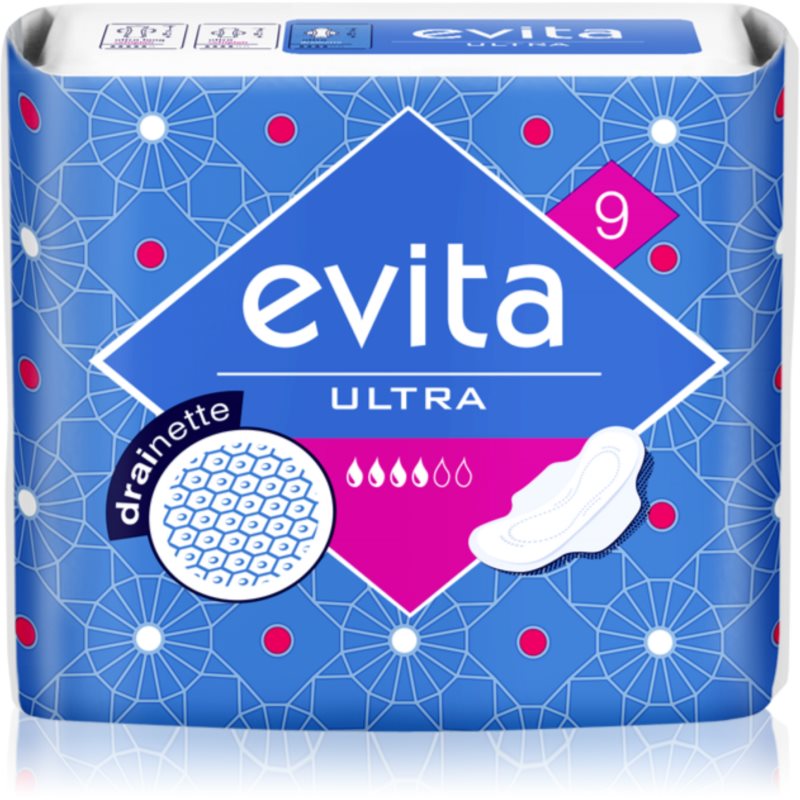 BELLA Evita Ultra Drainette санитарни кърпи 9 бр.