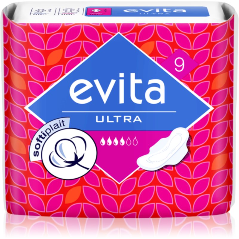 BELLA Evita Ultra Softiplaint санитарни кърпи 9 бр.