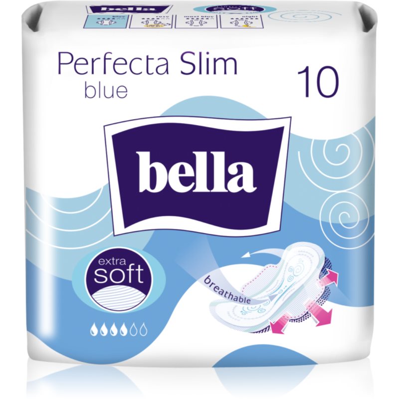 BELLA Perfecta Slim Blue санитарни кърпи 10 бр.