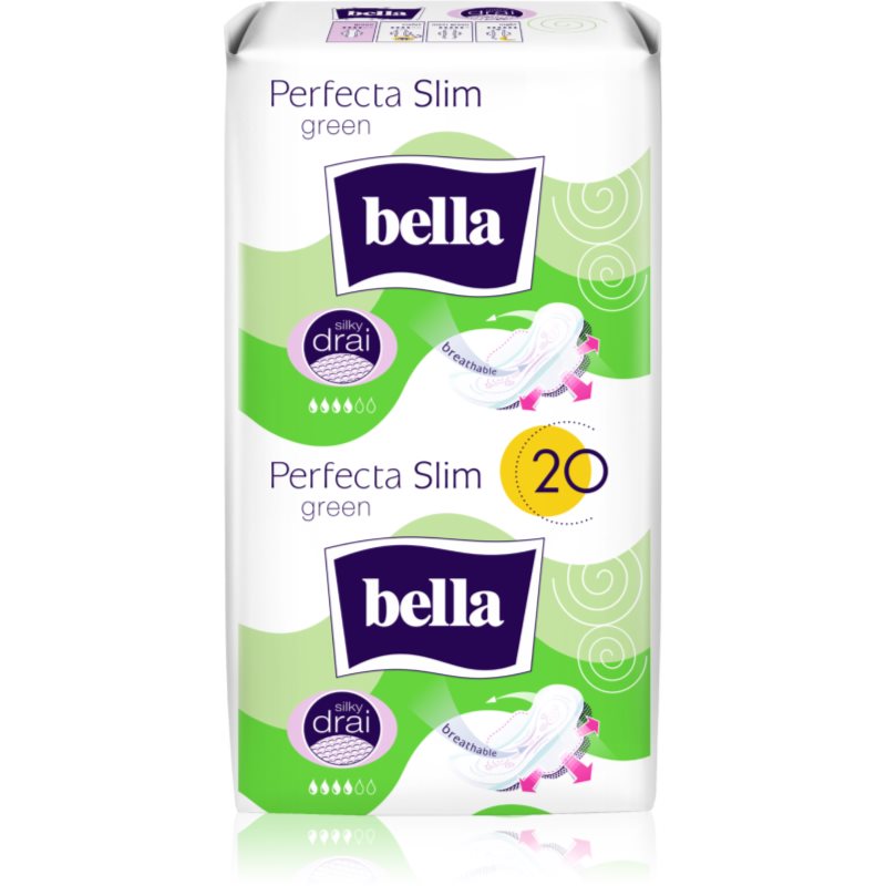 BELLA Perfecta Slim Green санитарни кърпи 20 бр.
