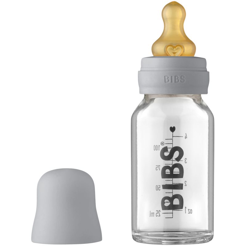 BIBS Baby Glass Bottle 110 ml бебешко шише Cloud 110 мл.