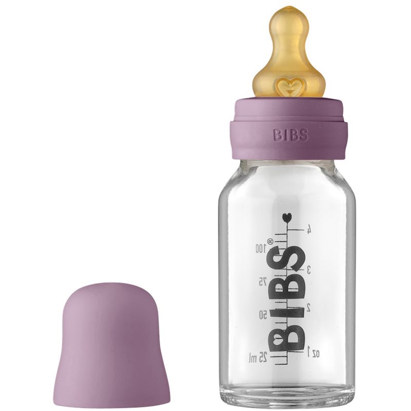 BIBS Baby Glass Bottle 110 ml бебешко шише Mauve 110 мл.