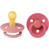 BIBS Colour Natural Rubber Size 1: 0+ months биберон Dusty Pink / Coral 2 бр.