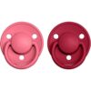 BIBS De Lux Natural Rubber Size 1: 0+ months биберон Coral / Ruby 2 бр.