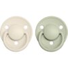 BIBS De Lux Natural Rubber Size 2: 6+ months биберон Ivory / Sage 2 бр.