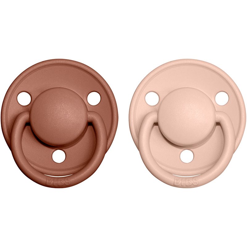 BIBS De Lux Natural Rubber Size 2: 6+ months биберон Woodchuck / Blush 2 бр. на ниска цена