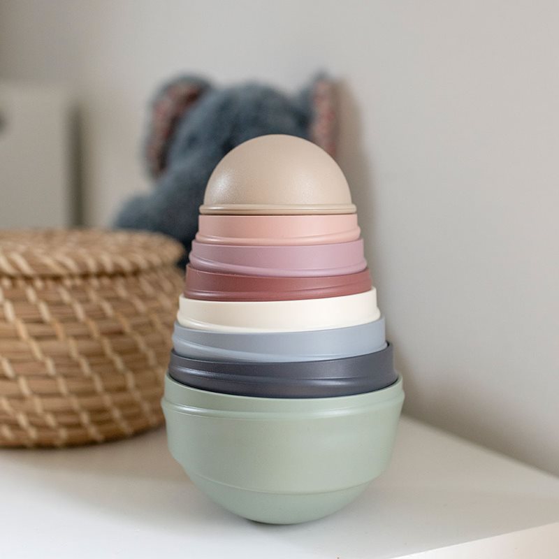 BIBS Wobbly Tower кула за сглобяване Pastel Rainbow 6 m+ 8 бр. на ниска цена