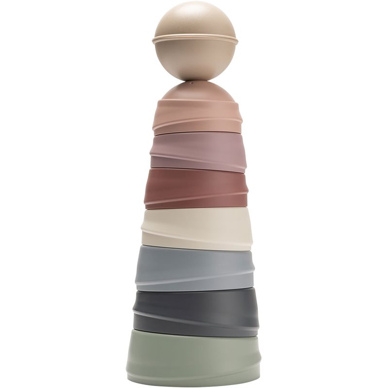 BIBS Wobbly Tower кула за сглобяване Pastel Rainbow 6 m+ 8 бр.