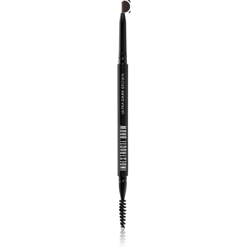 BPerfect IndestructiBrow Pencil дълготраен молив за вежди с четка цвят Ultra Dark Brown 10 гр.