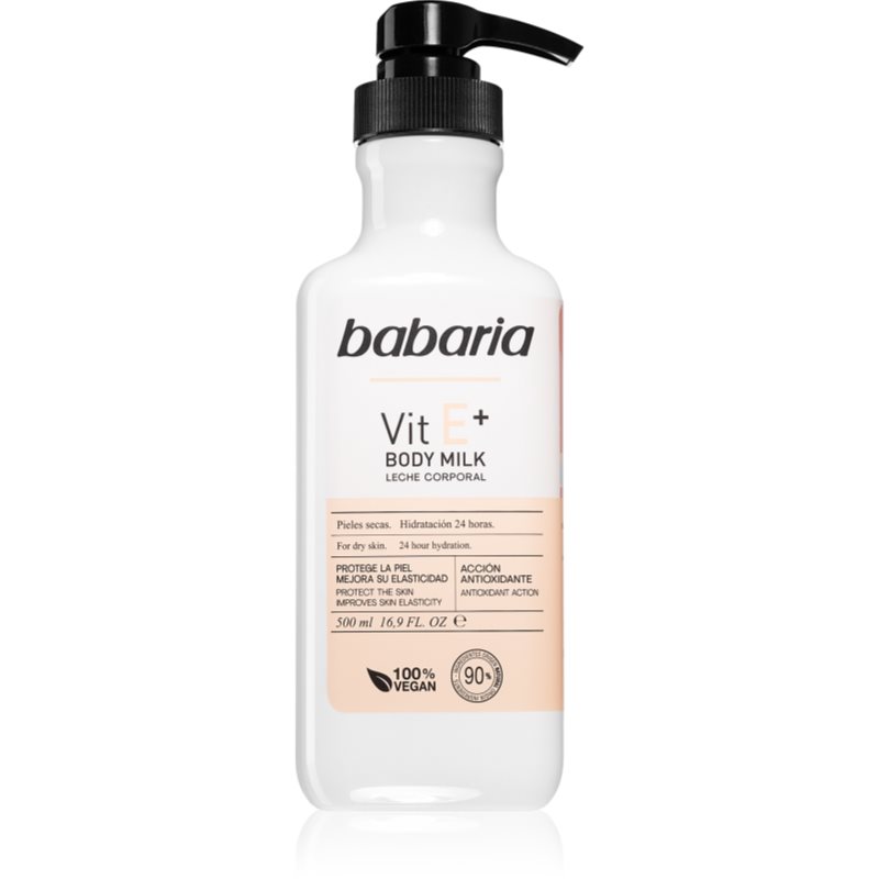 Babaria Vitamin E хидратиращо мляко за тяло за суха кожа 500 мл.