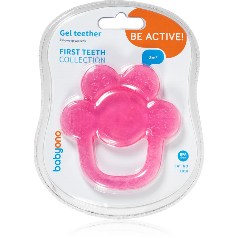 BabyOno Be Active Gel Teether гризалка Pink Flower 1 бр.