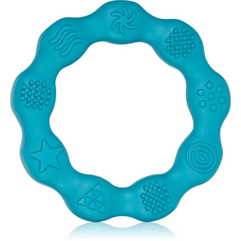 BabyOno Be Active Silicone Teether Ring гризалка Blue 1 бр.