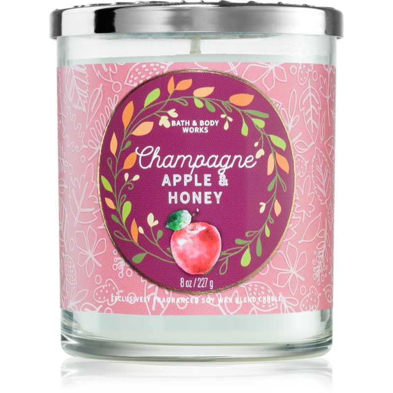 Bath & Body Works Champagne Apple & Honey ароматна свещ 227 гр.