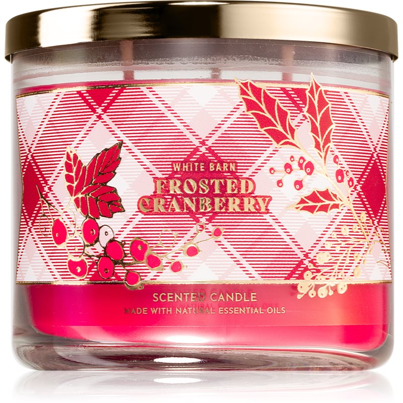 Bath & Body Works Frosted Cranberry ароматна свещ 411 гр.