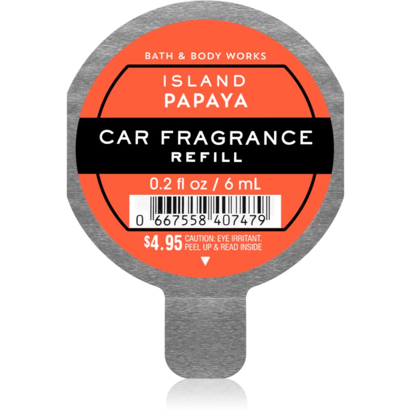 Bath & Body Works Island Papaya aроматизатор за автомобил резервен пълнител 6 мл.