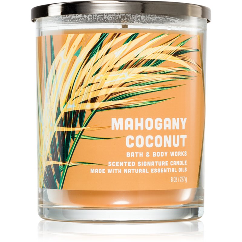 Bath & Body Works Mahogany Coconut ароматна свещ 227 гр.