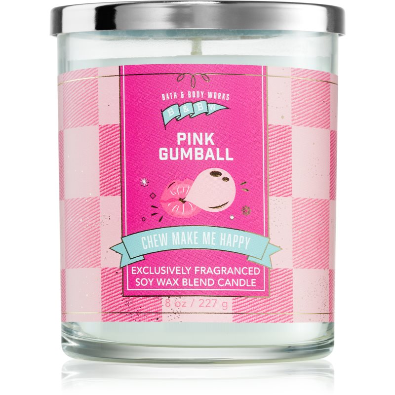 Bath & Body Works Pink Gumball ароматна свещ 227 гр.
