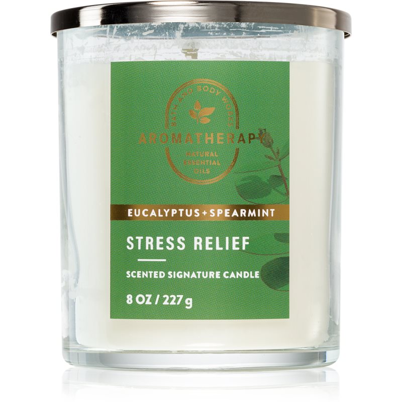 Bath & Body Works Stress Relief Eucalyptus & Spearmint ароматна свещ Stress Relief 227 гр.