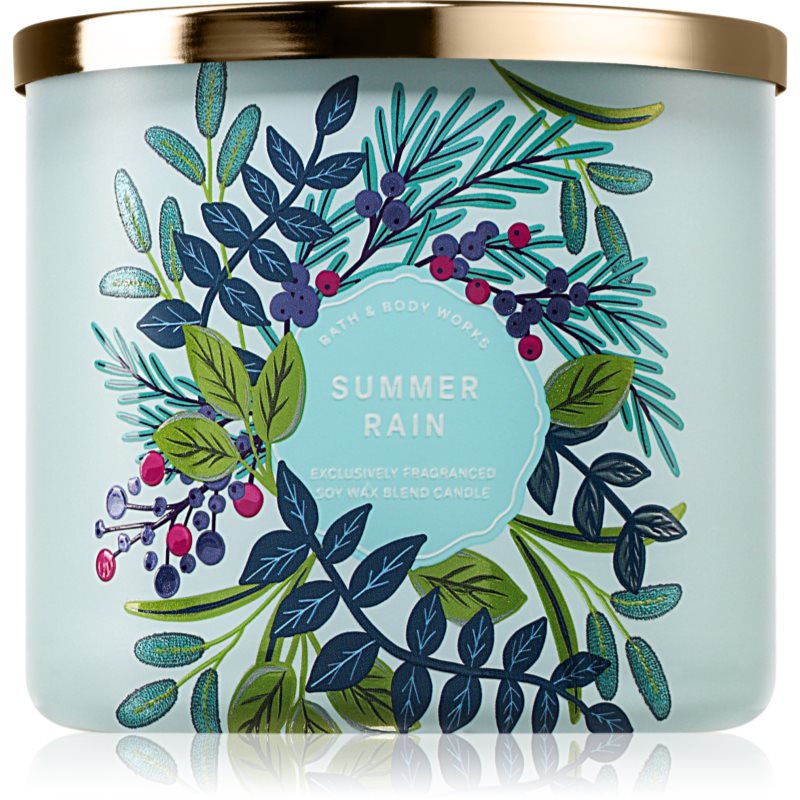 Bath & Body Works Summer Rain ароматна свещ 411 гр.