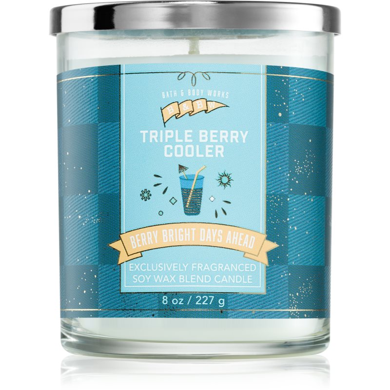 Bath & Body Works Triple Berry Cooler ароматна свещ 227 гр.
