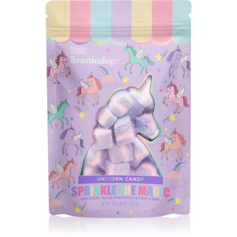 Baylis & Harding Beauticology Unicorn пенливо кубче за вана аромати Unicorn Candy 200 гр.