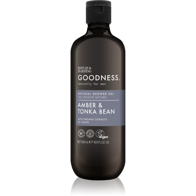Baylis & Harding Goodness Amber & Tonka Bean душ-гел за мъже 500 мл.