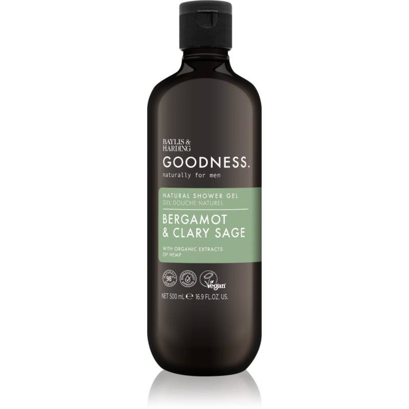 Baylis & Harding Goodness Bergamot & Clary Sage душ-гел за мъже 500 мл.