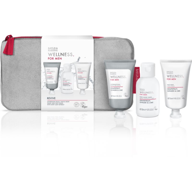 Baylis & Harding Wellness. For Men Revive подаръчен комплект за тяло и лице за мъже Grapefruit