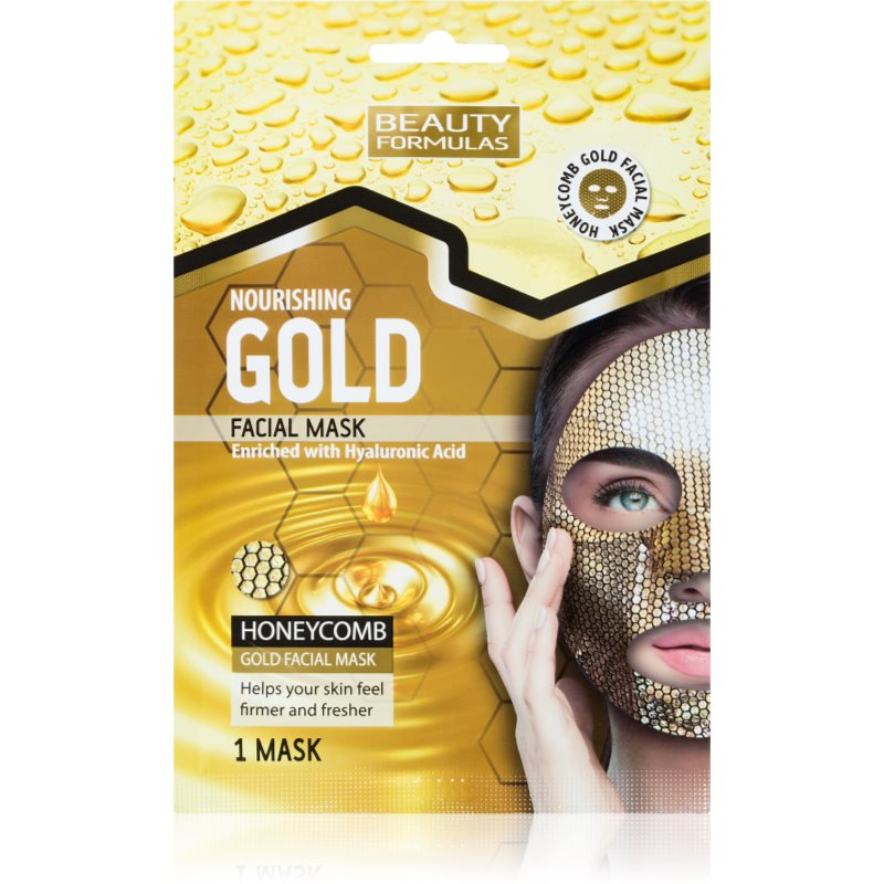 Beauty Formulas Gold подхранваща платнена маска с хиалуронова киселина 1 бр.