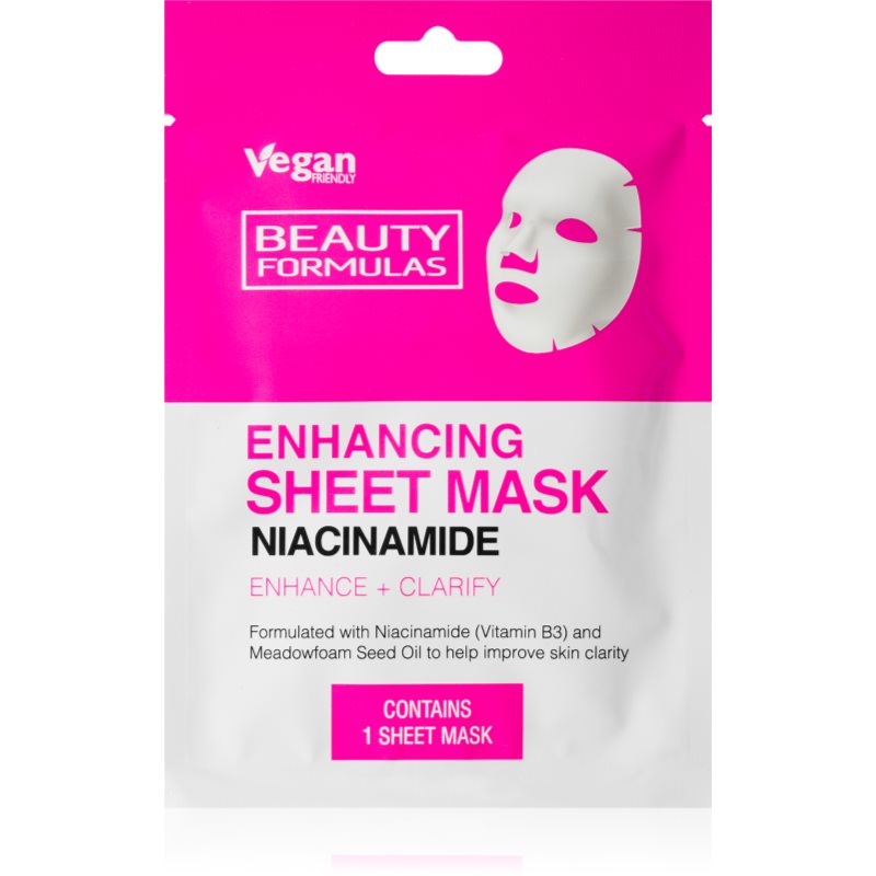 Beauty Formulas Niacinamide подхранваща платнена маска 1 бр.