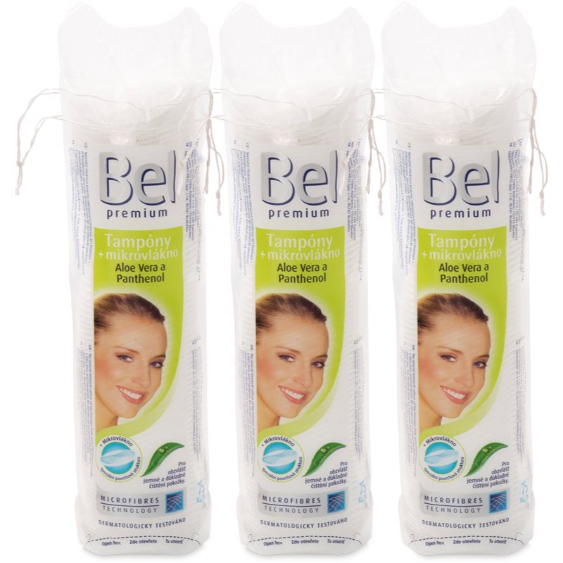 Bel Premium тампони за почистване на грим с алое вера 3x75 бр.
