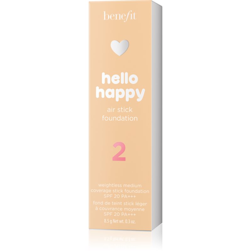 Benefit Hello Happy Air Stick Foundation фон дьо тен в стик SPF 20 цвят 2 Light Warm 8.5 гр. на ниска цена