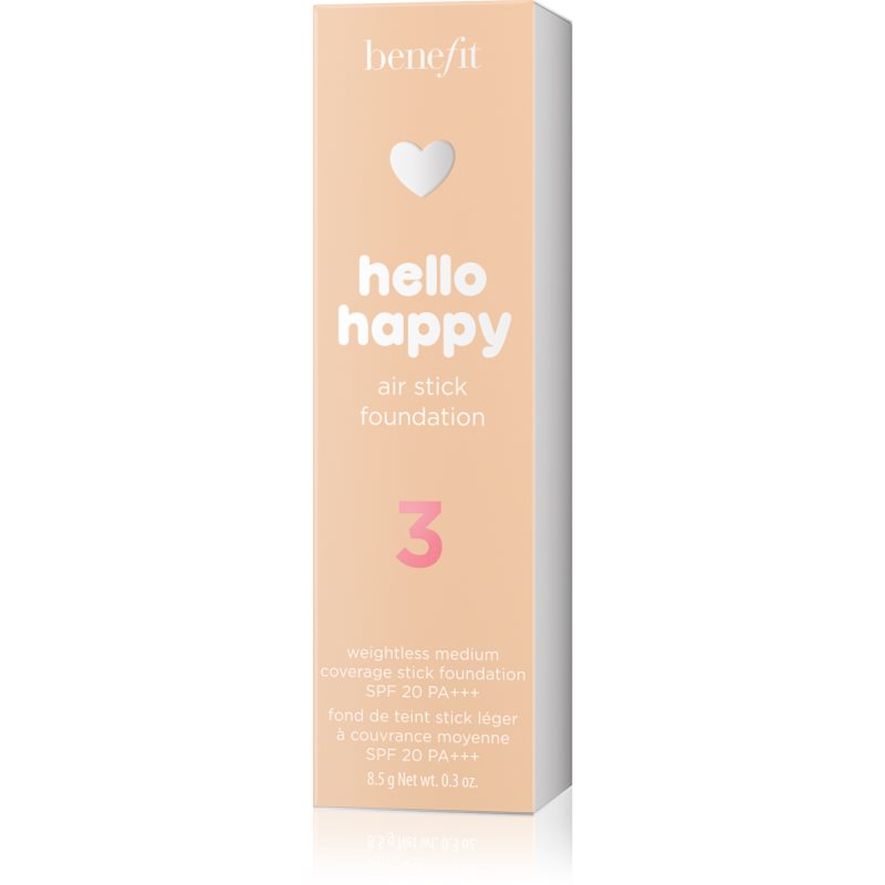 Benefit Hello Happy Air Stick Foundation фон дьо тен в стик SPF 20 цвят 3 Light Neutral 8.5 гр. на ниска цена