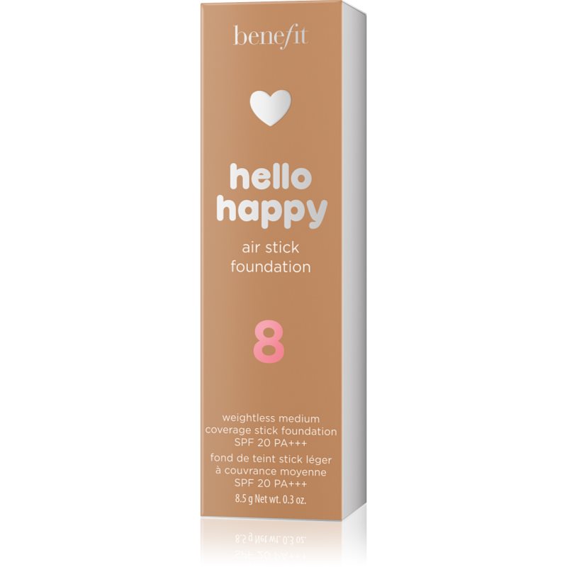 Benefit Hello Happy Air Stick Foundation фон дьо тен в стик SPF 20 цвят 8 Tan Warm 8.5 гр. на ниска цена