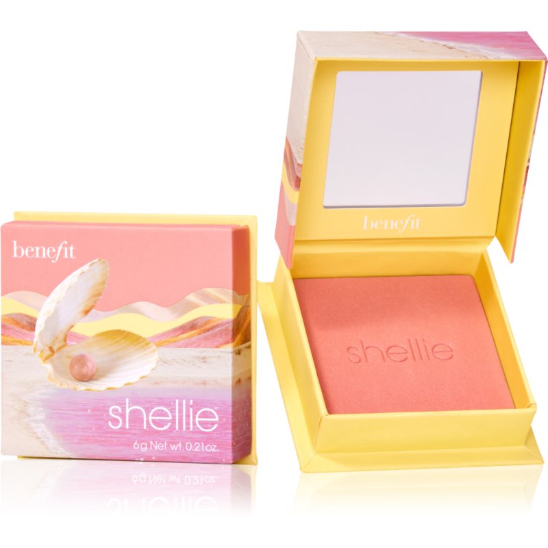 Benefit Shellie WANDERful World руж - пудра цвят Warm-seashell pink 6 гр.