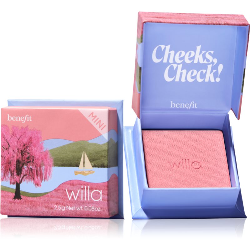Benefit Willa WANDERful World Mini руж - пудра цвят Soft neutral-rose 2.5 гр. на ниска цена