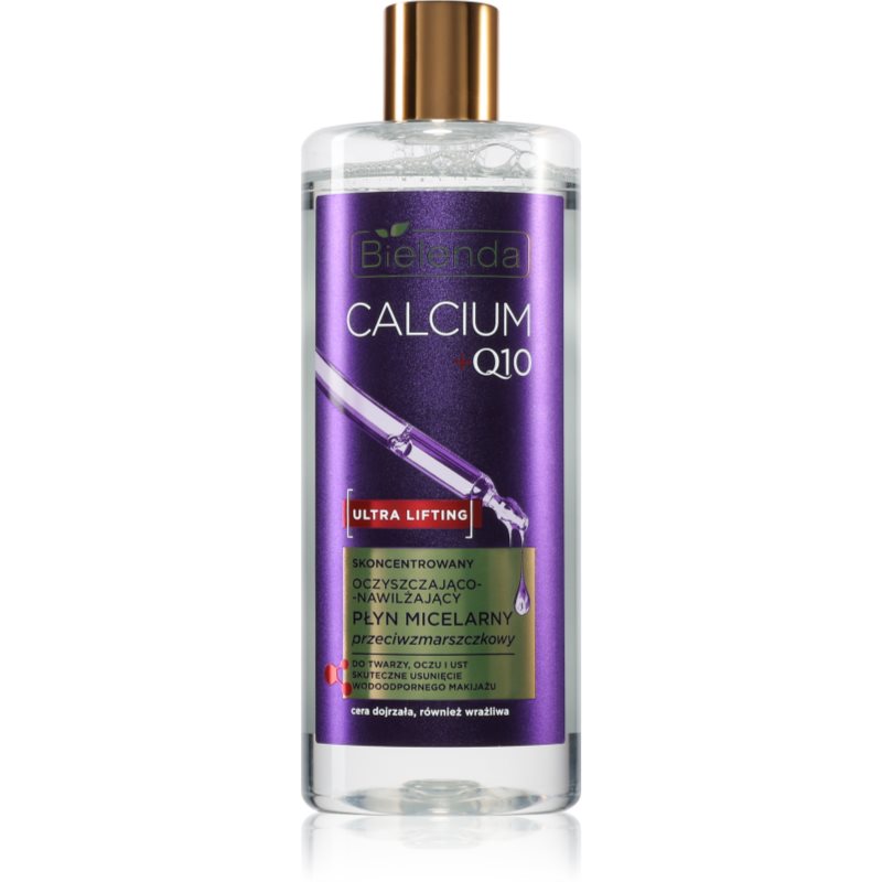 Bielenda Calcium + Q10 Concentrated cleansing and moisturizing micellar fluid почистваща мицеларна емулсия с анти-бръчков ефект 500 мл.