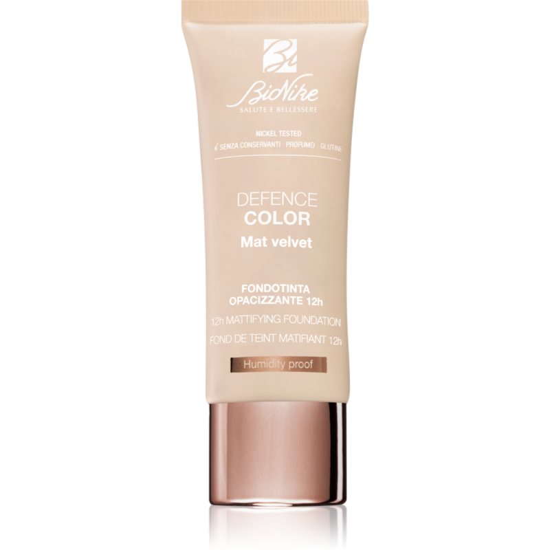 BioNike Color Mat Velvet дълготраен матиращ фон дьо тен цвят 402 creme 30 мл.