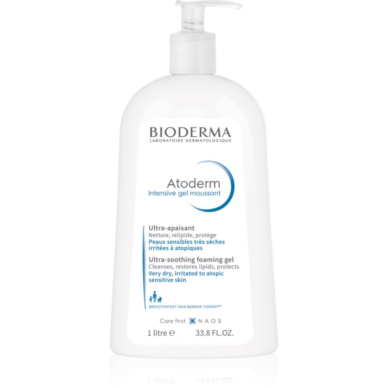 Bioderma Atoderm Intensive Gel Moussant подхранващ гел-пяна за много суха чуствителна и атопична кожа 1000 мл.