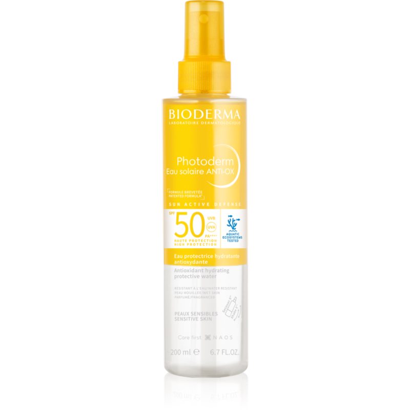 Bioderma Photoderm Eau solaire ANTI-OX слънцезащитен спрей SPF 50 200 мл.