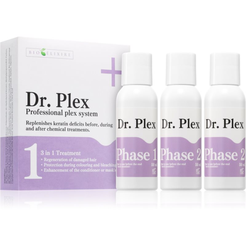 Bioélixire Dr. Plex обновяваща грижа за увредена коса 3x50 мл.