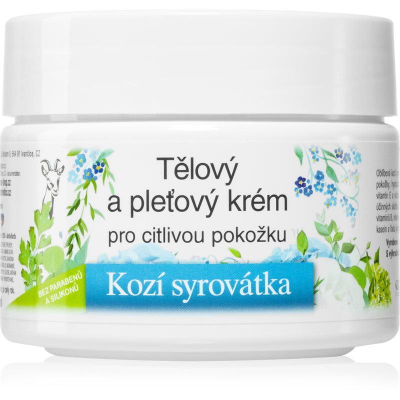 Bione Cosmetics Kozí Syrovátka подхранващ крем за лице и тяло за чувствителна кожа 260 мл.
