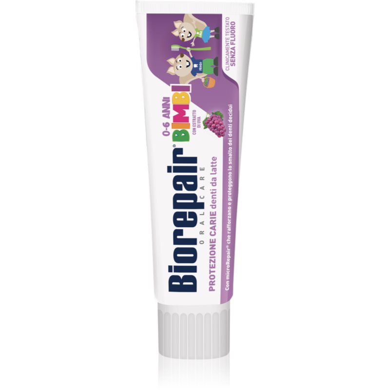 Biorepair Kids 0-6 Grape паста за зъби за деца за възстановяване на зъбния емайл Grape 50 мл.