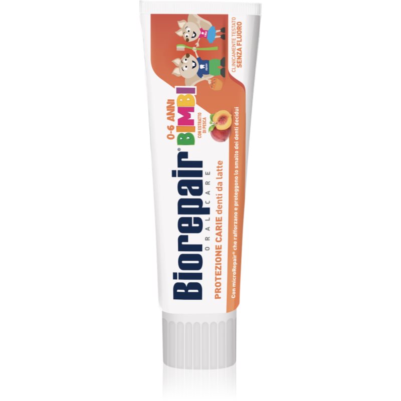 Biorepair Kids 0-6 Peach паста за зъби за деца за възстановяване на зъбния емайл Peach 50 мл.