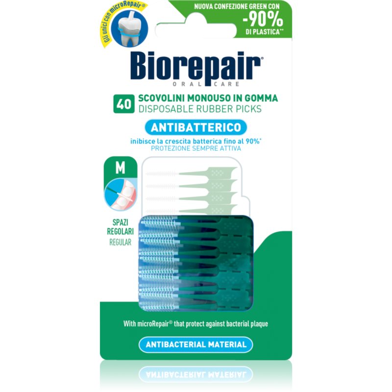 Biorepair Rubber Picks Regular клечки за зъби Green - Regular 40 бр.