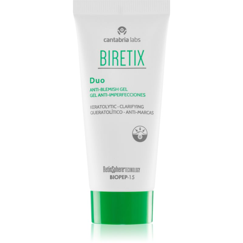 Biretix Treat Duo Anti-Blemish Gel коригираща възстановяваща антирецидивна грижа против несъвършенства на кожата и следи от акне 30 мл.