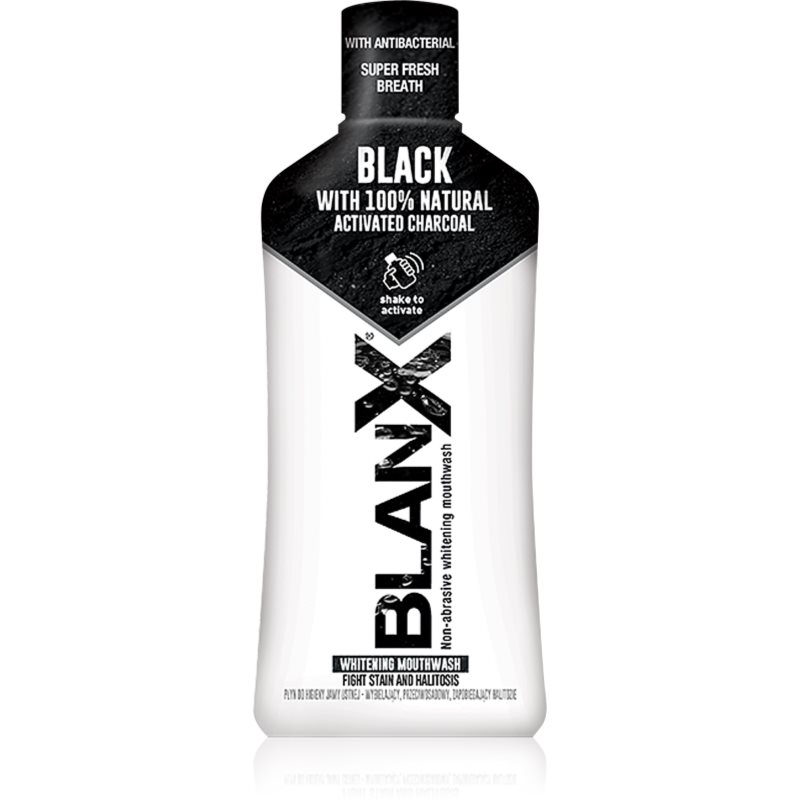 BlanX Black Mouthwash избелваща вода за уста с активен въглен 500 мл.